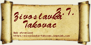 Živoslavka Takovac vizit kartica